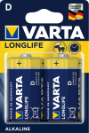 Батарейка Varta Longlife D BLI 2шт. Alkaline