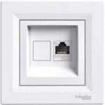 Розетка компьютерная RJ45, кат. 5е, UTP белая Asfora Schneider Electric EPH4300121