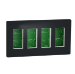 Блок unica system + скрытая установка 4х4 Антрацит NU174454 Schneider Electric