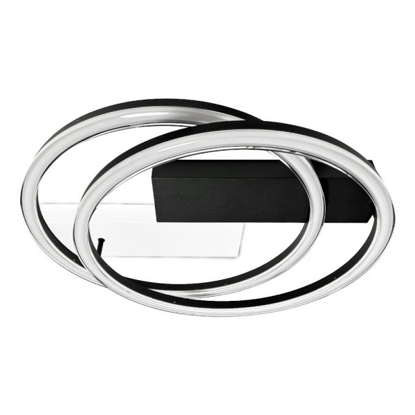 Світильник LED smart BRIONI-R+пульт 80W 3000-5000K IP20 коло чорний Violux