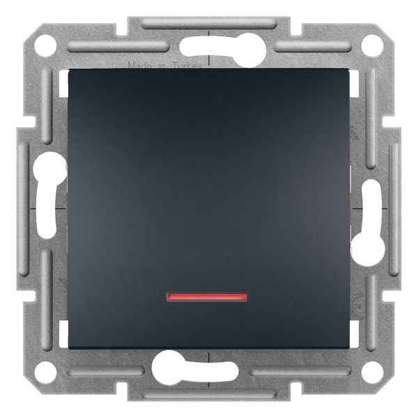 Кнопка с подсветкой антрацит Asfora Schneider Electric EPH1600171