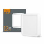 LED Cвітильник накладний квадрат VIDEX 12W 5000K