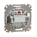 Одноклавішний вимикач з LED підсвіткою Алюміній Sedna Design Schneider Electric SDD113101L