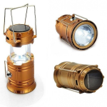 Фонарь кемпинговый аккумуляторный + солнечная панель 1W+6Led 7088