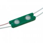 Світлодіодний модуль 12V SMD5730 0,72Вт 2 діода з лінзою IP65 Standart зелений