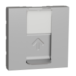 RJ45 накладка 2 модуля Schneider Electric Unica New Алюминий 