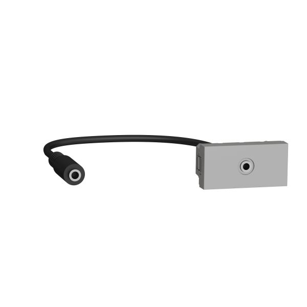 Розетка Minijack 1 модуль алюминий NU343330 Schneider Electric 