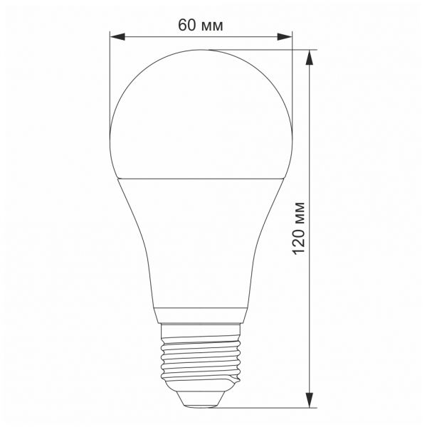 LED лампа VIDEX  A65e 15W E27 3000K