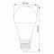 LED лампа VIDEX  A65e 15W E27 4100K