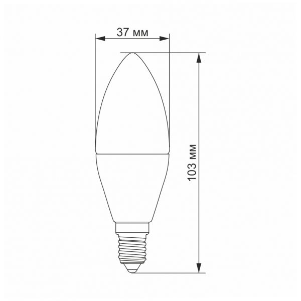 LED лампа VIDEX C37e 7W E14 4100K