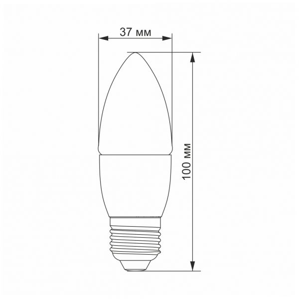 LED лампа VIDEX  C37e 7W E27 3000K