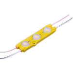 Світлодіодний модуль 12V SMD5730 1,5Вт 3 діода з лінзою IP65 Standart жовтий