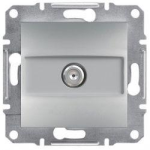 Розетка спутникового тел. SAT конечная Алюминий Asfora Plus Schneider Electric EPH3700161