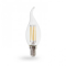 Лампа свiтлодiодна свічка на вітру 4W E14 2700K filament Feron LB-59 Cf37