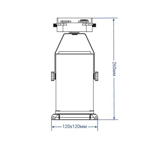 Трековый светодиодный светильник 20W 4000K черный Loft со шторками Feron AL110