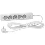 Удлинитель 5 розеток с заземлением 5 метров белый Schneider Electric Unica Extend ST9455W