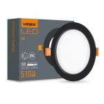 LED світильник Back вбудований круглий VIDEX 6W 5000K Black