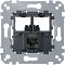 Механизм розетки 1хRJ45 6 категория UTP Merten MTN4576-0001