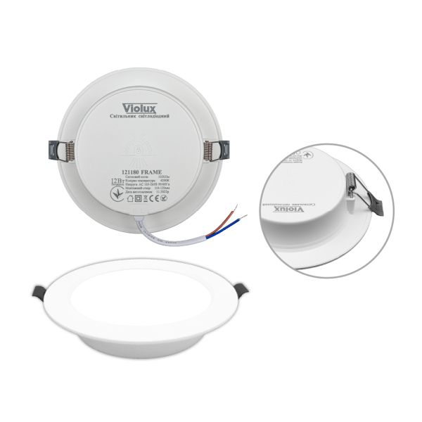 Світильник LED даунлайт Violux FRAME 15W 4200K коло IP20
