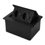 Розетка вбудована висувна в стіл Glauber PopUp 2x220V чорна (GLB-PU-2-B)