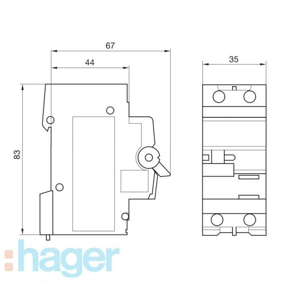 Автоматичний вимикач з дуговим захистом +AFDD 1P+N 6kA 25A C Hager ARC975D