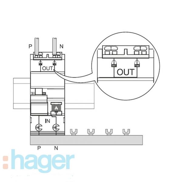 Автоматичний вимикач з дуговим захистом +AFDD 1P+N 6kA 25A C Hager ARC975D