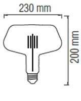 Лампа свiтлодiодна 8W E27 2200K filament Horoz GINZA-XL Amber