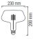 Лампа свiтлодiодна 8W E27 2200K filament Horoz GINZA-XL Amber