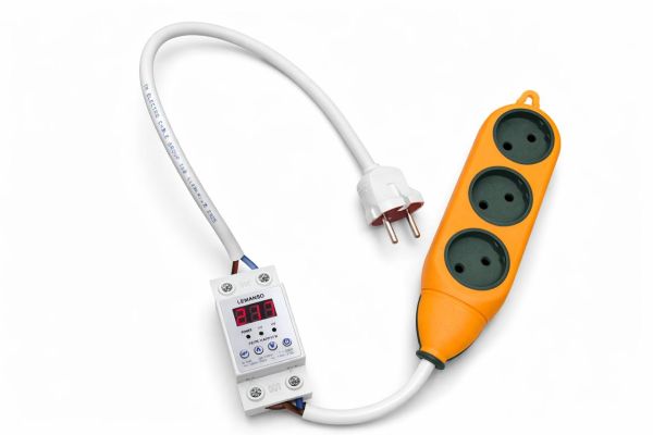 Реле контроля напряжения в розетку на 3 устройства LEMANSO VOLT GUARD R3