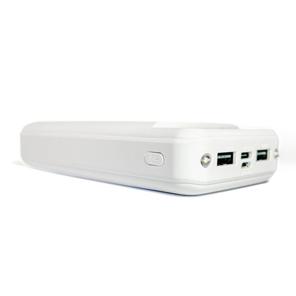Power Bank 20000 mAh з ліхтариком type-c Білий