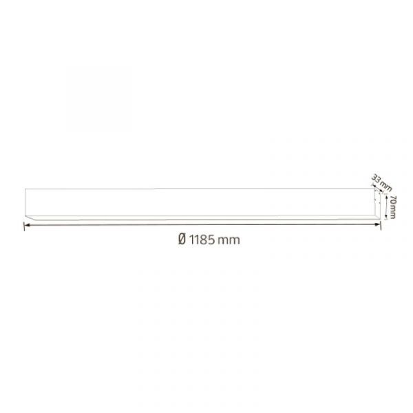 Линейный LED светильник подвесной Horoz INNOVA3-40 40W 4000К белый
