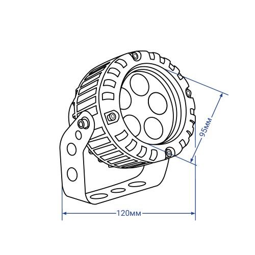 Архітектурний прожектор Feron LL-882 5W 2700K IP65 сірий