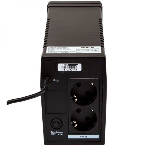 Джерело безперебійного живлення UPS LogicPower LPM-825VA-P (577Вт) лінійно-інтерактивний