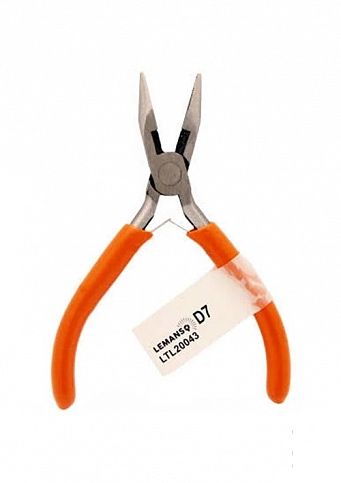 Длинногубцы прямые 5" Lemanso LTL20043 оранжевые