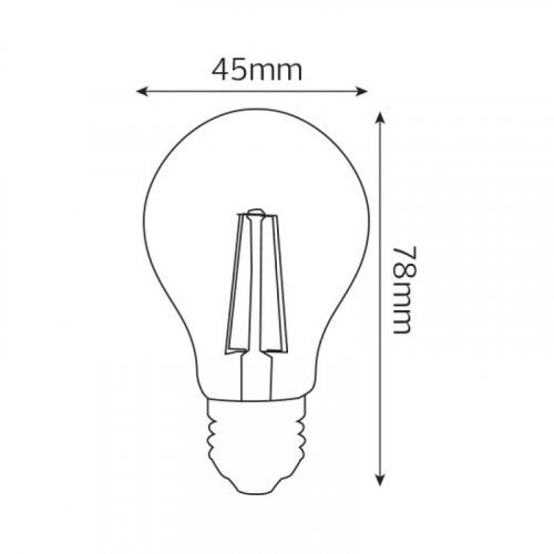 Світлодіодна лампа 6W Е27 2700К FILAMENT MINI GLOBE-6 Horoz