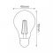 Світлодіодна лампа 4W Е27 2700К FILAMENT MINI GLOBE-4 Horoz