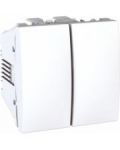 MGU3.211.18 Вимикач 2-клавішний сх.5 2-мод. білий Unica Schneider Electric