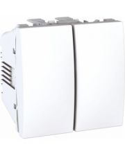 MGU3.211.18 Вимикач 2-клавішний сх.5 2-мод. білий Unica Schneider Electric