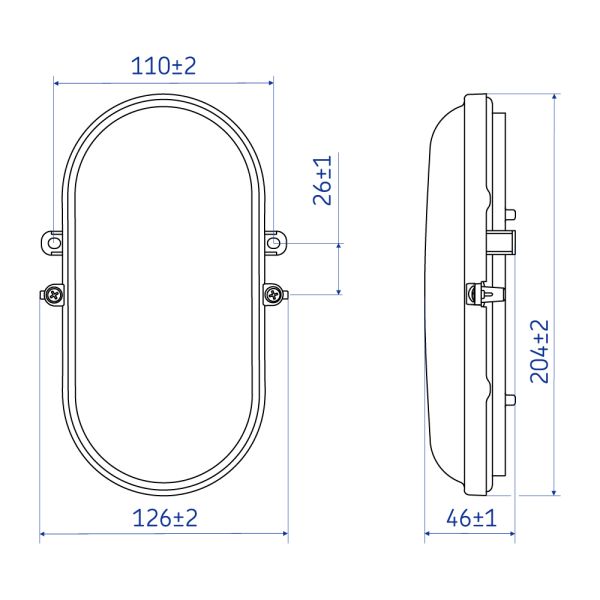 Светильник LED Violux ДББ ELIPSE UA MW sensor 12W 6000K IP44