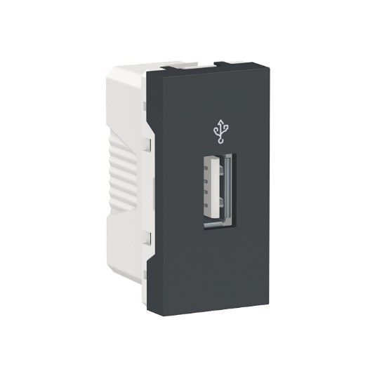 USB-коннектор 1 модуль антрацит Schneider Electric Unica New