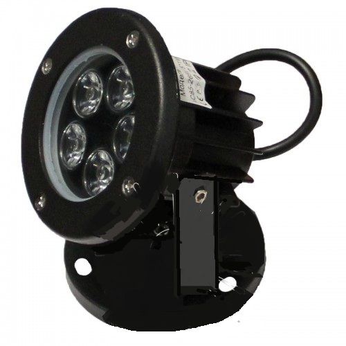 Світильник LED садовий Lemanso 5LED 5W 6500K чорний LM979
