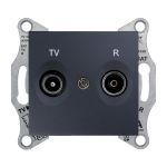 Розетка TV/R проходная графит Sedna Schneider Electric SDN3301870