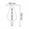 Лампа свiтлодiодна 8W E27 2200K filament Horoz PARADOX-XL Amber