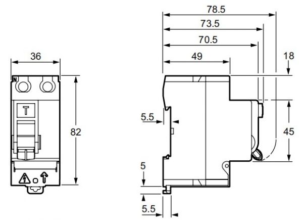Выключатель дифференциального тока ВДТ 2P 63А 300мА тип AC Schneider Electric Resi9 R9R54263