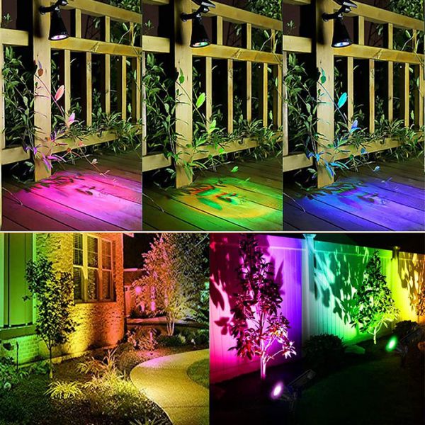 Светильник садовый 10W 900LM RGB IP65 с пультом черный Lemanso LM3702 / LM16