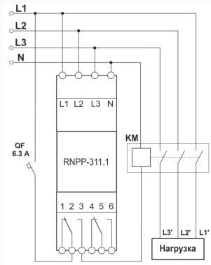Реле контроля фаз 380В Новатэк РНПП-311.1