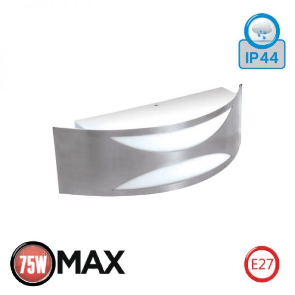 Світильник фасадний 1xE27 Horoz Mango-3 матовий хром