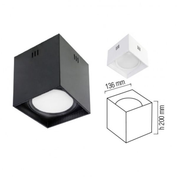 Cветодиодный светильник 10W 4200К черный SANDRA-SQ XL Horoz