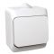 Накладний вимикач одноклавішний білий IP44 Cedar Plus Schneider Electric WDE000510