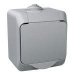 Накладний прохідний вимикач одноклавішний сірий IP44 Cedar Plus Schneider Electric WDE000660